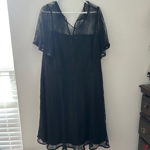 Eloquii Jason wu Black Lace Midi Dress - Picture 1 of 8